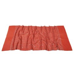 Kašmírská ručně vyšívaná pašmína terakotová