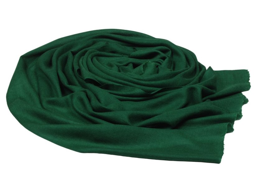 Pashmina-Wollschal Self dunkelgrün