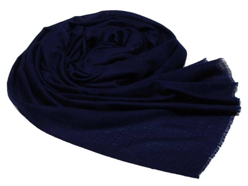 Pashmina-Wollschal Self schwarzblau