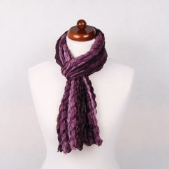Seiden-Knitterschal in Braunlila