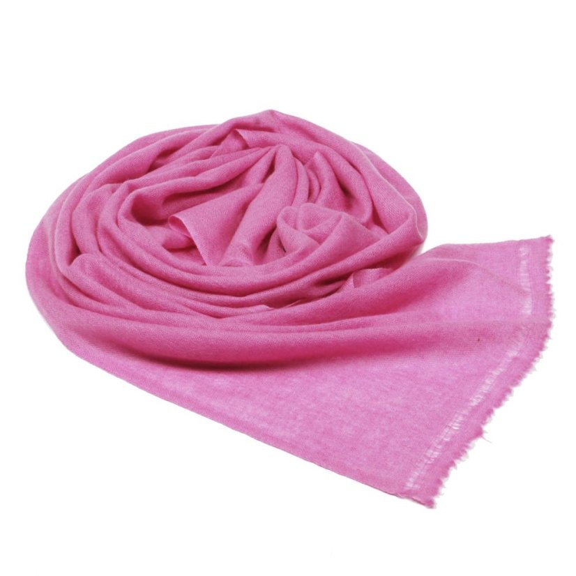 100% Kaschmir-Schal schmal rosa