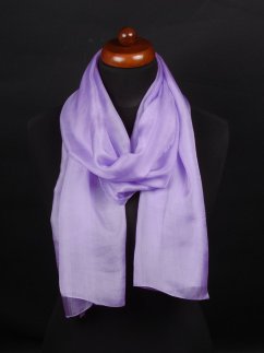 Hedvábná šála jednobarevná světle fialová