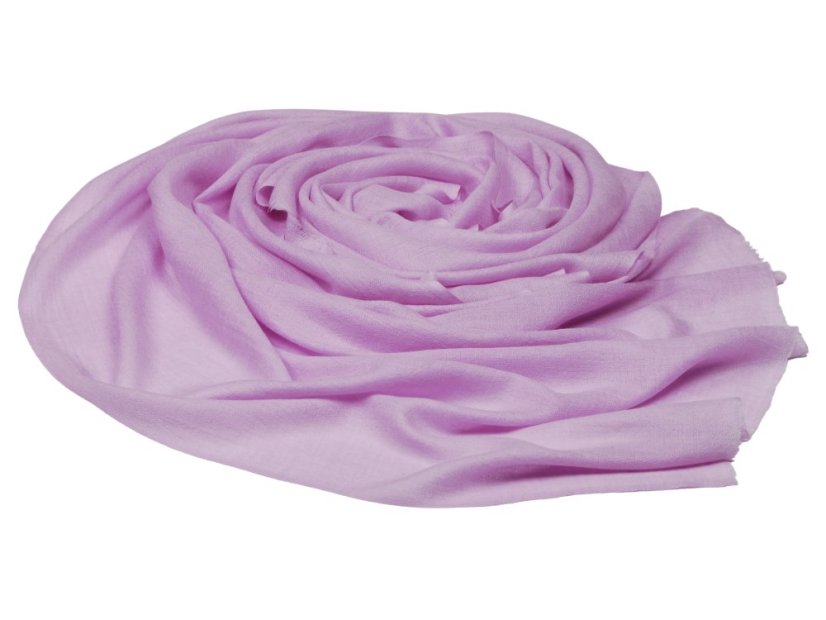 Kašmírská vlněná pašmína Self světle fialová