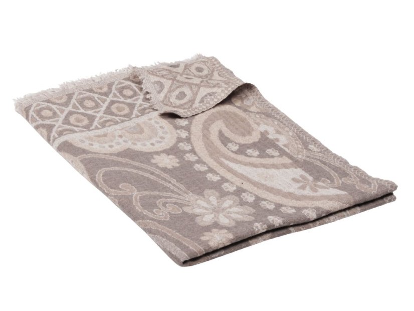 Šála z merino vlny béžovo-šedá