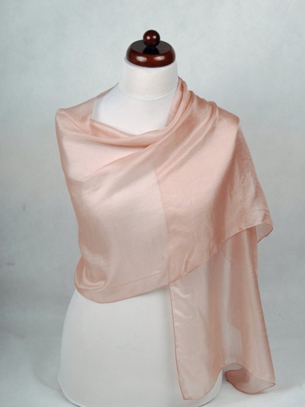 Seidenschal einfarbig puderrosa