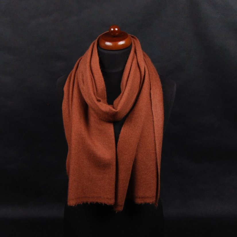 100% kašmírová šála exclusive střední hnědá
