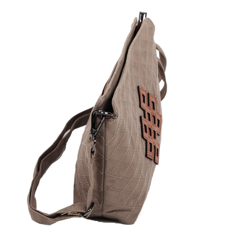 Tibetská kabelka crossbody Tharpa šedohnedá