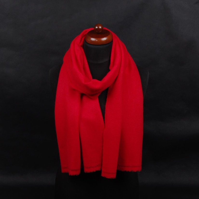 100% kašmírový šál exclusive stredný červený