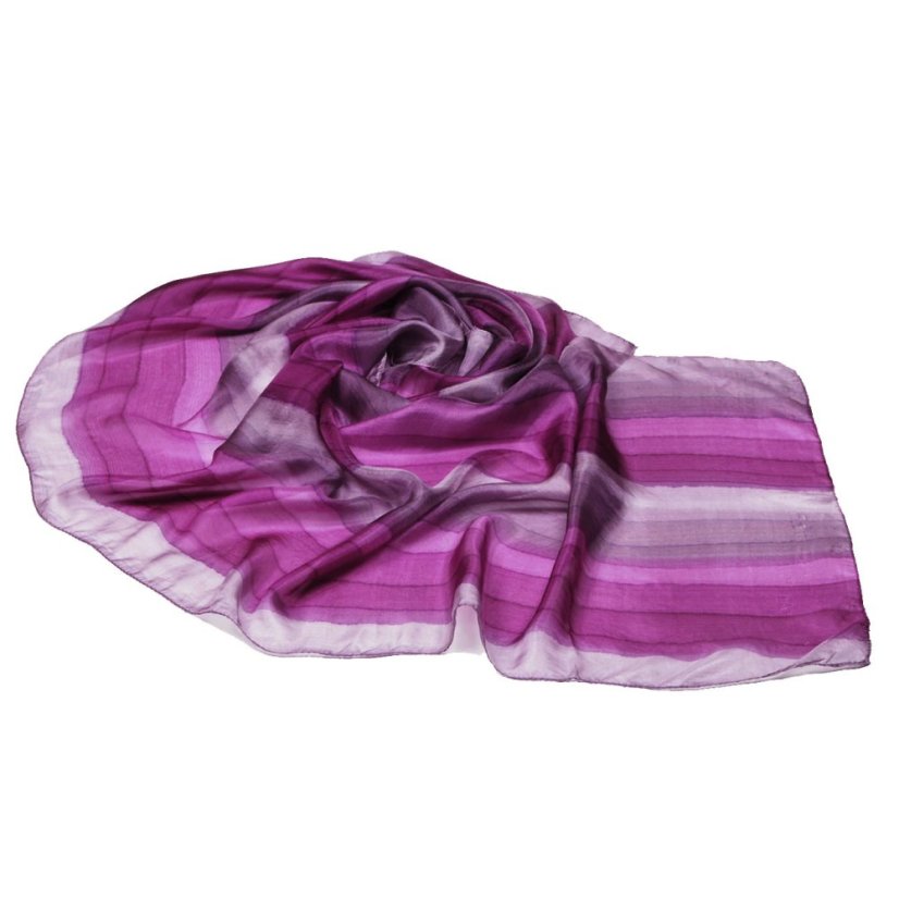 Handgemalter Seidenschal lila