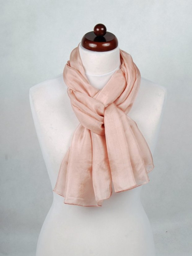 Seidenschal einfarbig puderrosa