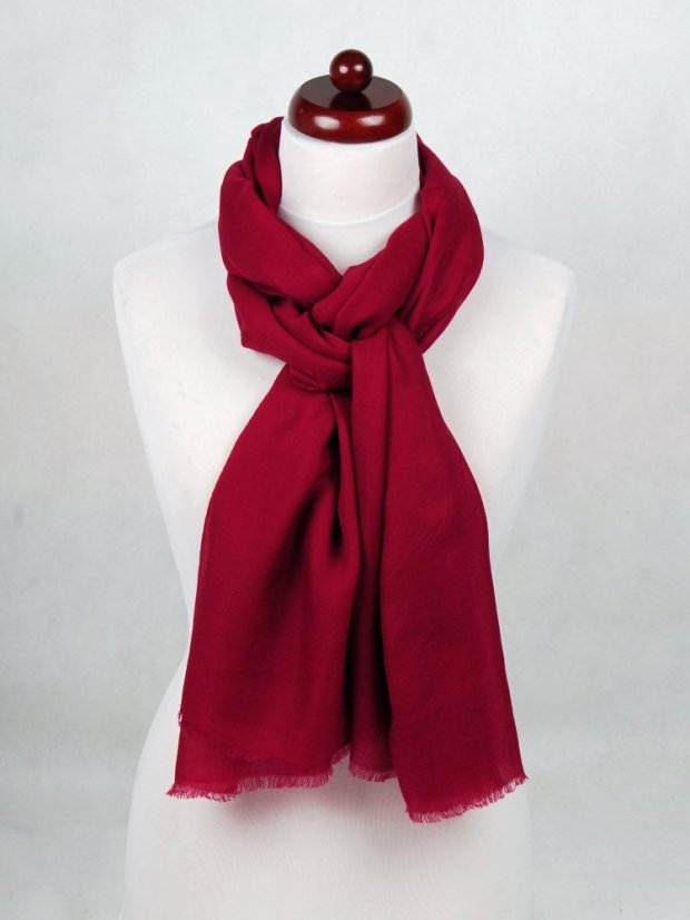 Ring-pashmina exklusiv weinrot