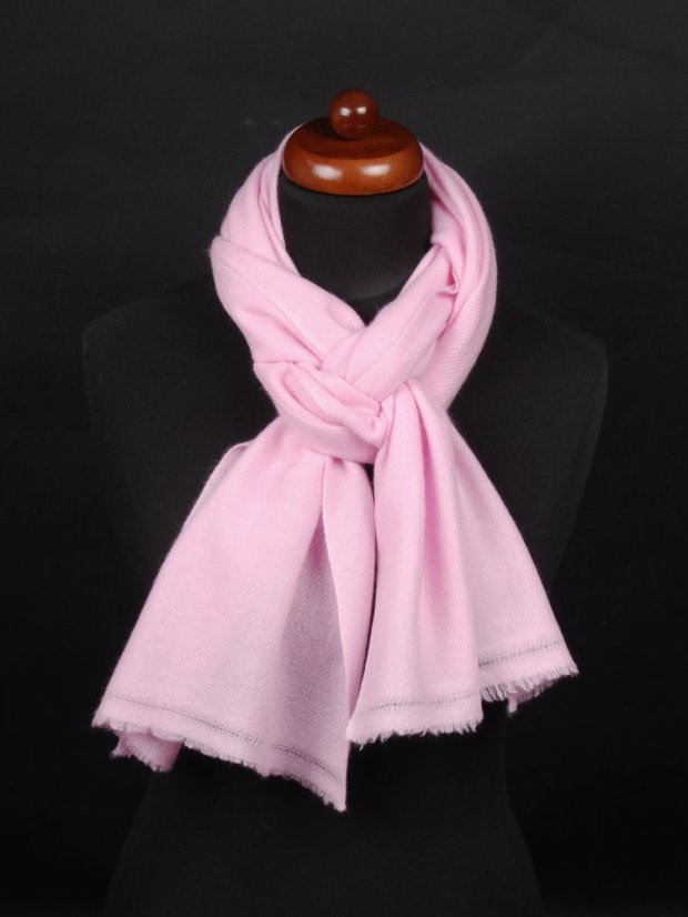 100% Kaschmirschal exklusiv schmal hellrosa