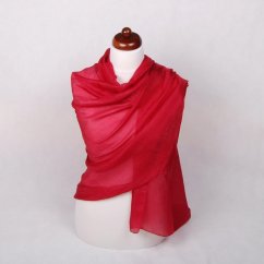 Hedvábná šála velká červená