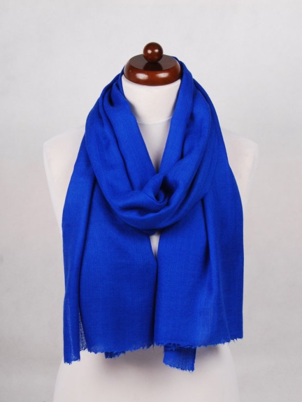 Pashmina-Wollschal Self blau