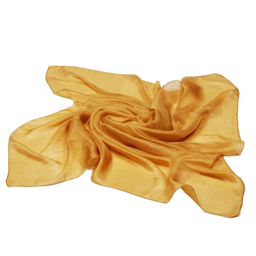 Seidentuch einfarbig in dunkler Goldfarbe