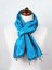 Schal aus Rohseide türkis