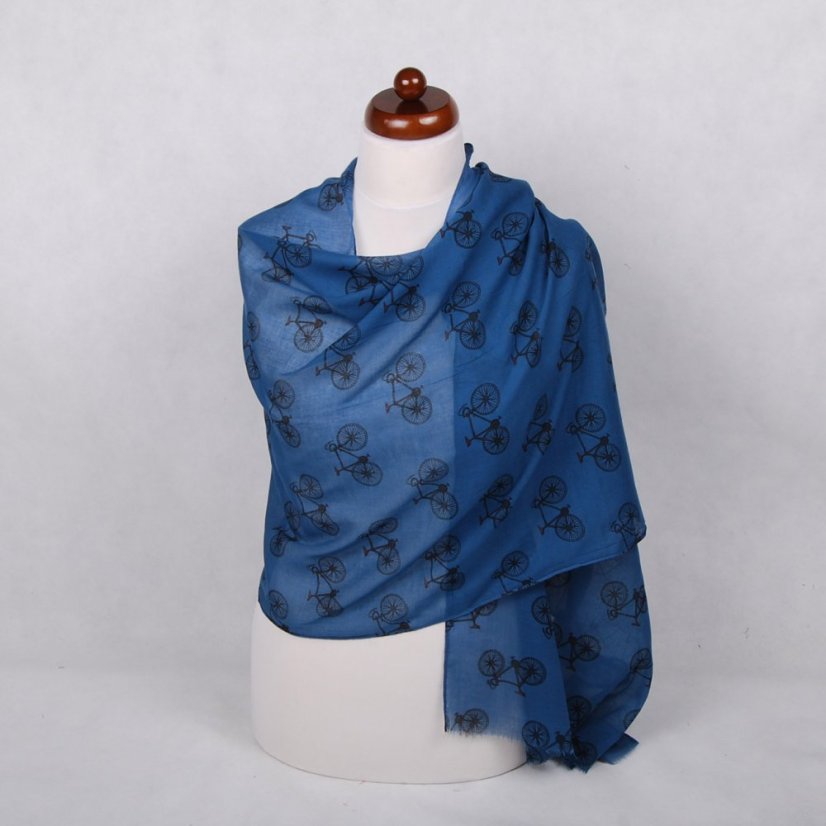 Schal aus Baumwolle dunkelblau