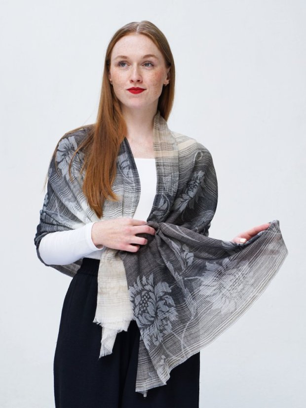 Kaschmirische Pashmina exklusiv mit Schwarz