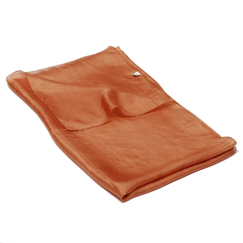 Seidenschal einfarbig in Kupfer-Farbe