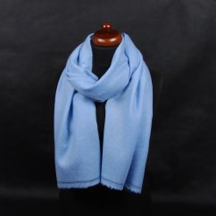 100% Kaschmirschal exklusiv mittelgroß hellblau