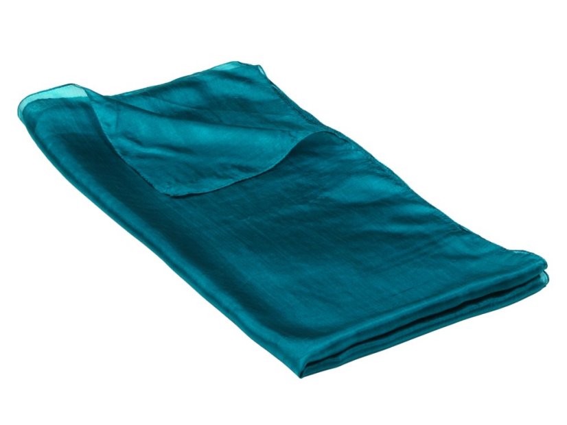 Hedvábná šála jednobarevná smaragdově zelená