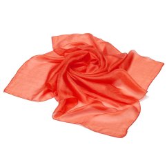 Hedvábný šátek jednobarevný tmavě oranžový