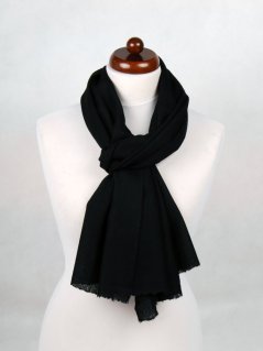 Kašmírska vlnená pašmína Self čierna