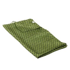 Hodvábny šál s potlačou svetlozelený s tmavomodrou farbou