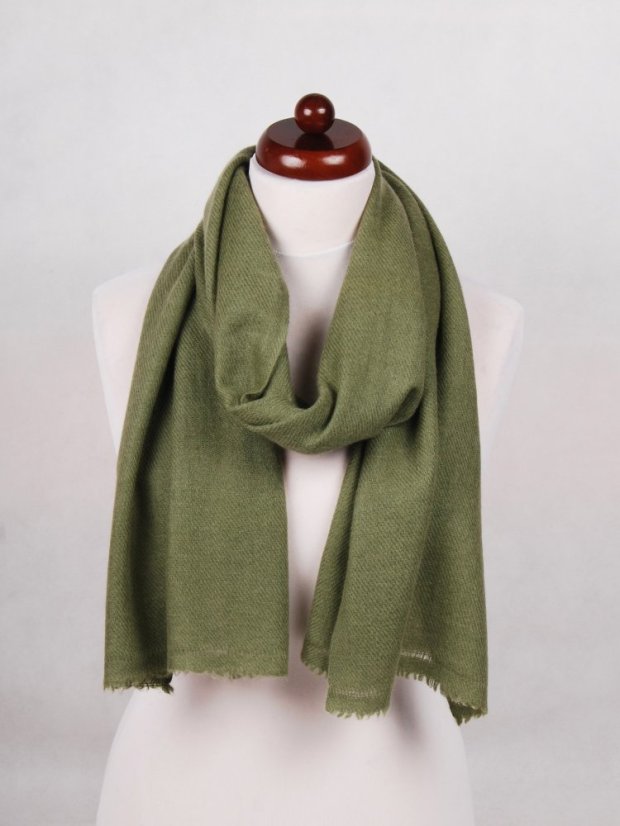 100% kašmírová šála exclusive úzká zelená