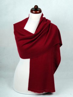 100% kašmírová šála exclusive úzká bordó