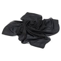 Hedvábný šátek jednobarevný černý