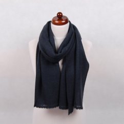 100% Kaschmirschal exklusiv mittelgroß dunkelgrau