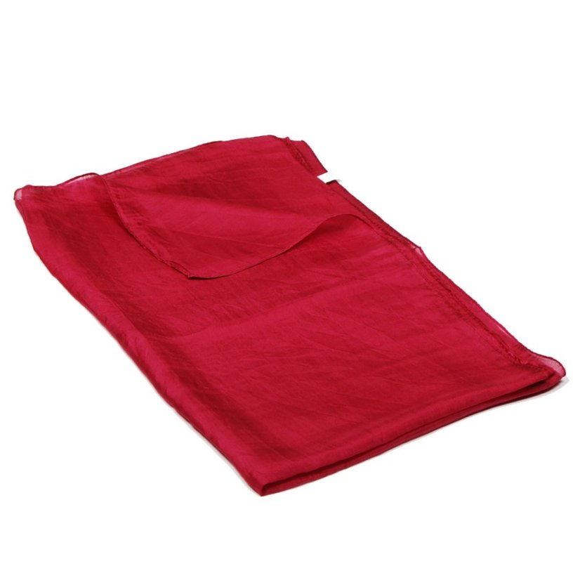 Seidenschal einfarbig himbeerrot