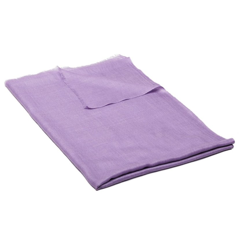 Pashmina-Wollschal Self helllila mit Blaustich