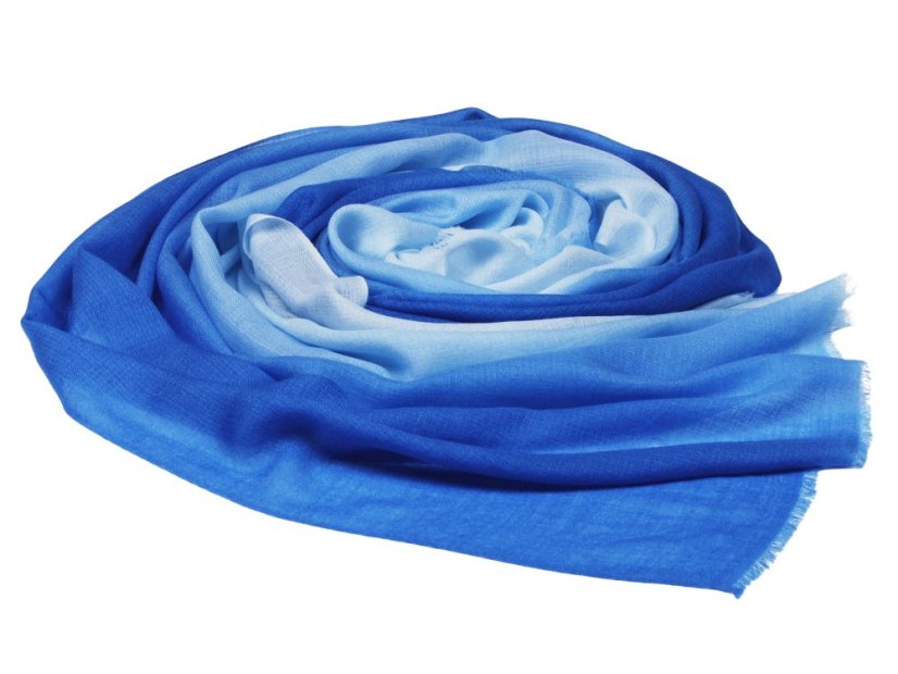 Ring-Pashmina exklusiv Ombre blau