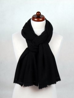 100% kašmírový šál veľký čierny