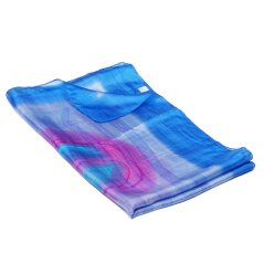 Hodvábny maľovaný šál svetlomodrý