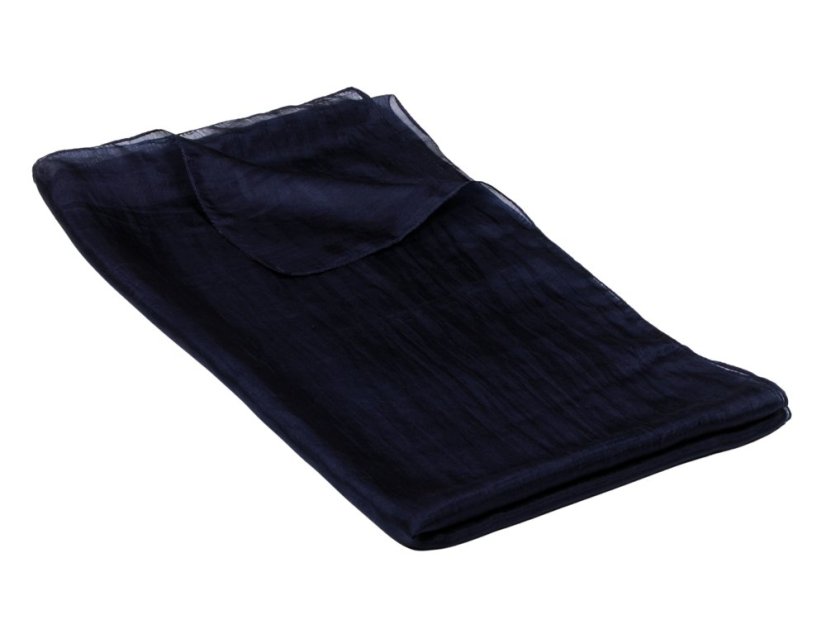 Seidenschal einfarbig schwarzblau