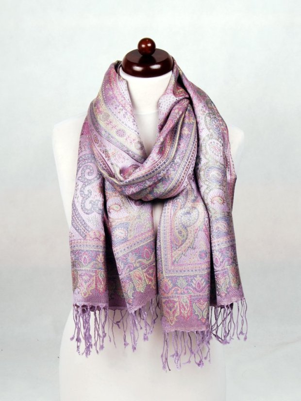 Hedvábná šála Super velká levandulová