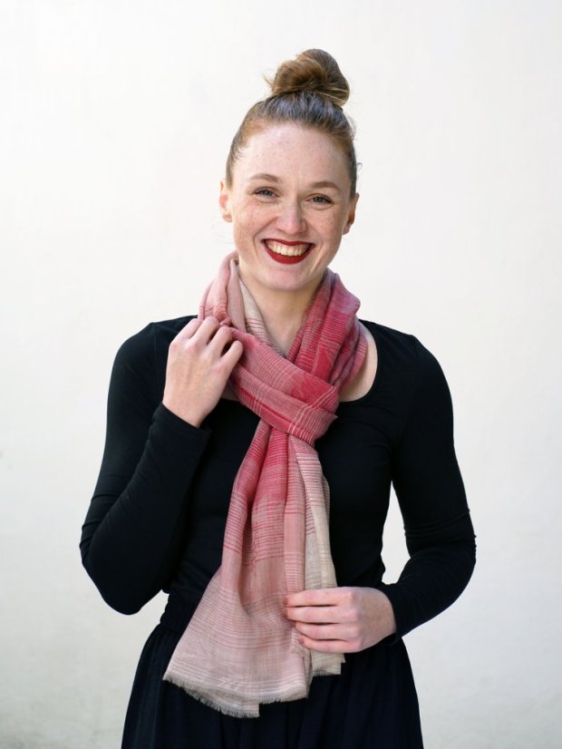 Kaschmirische Pashmina exklusiv mit Dunkelrosa