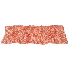 Hedvábná šála s potiskem bílo-červeno-tmavě žlutá