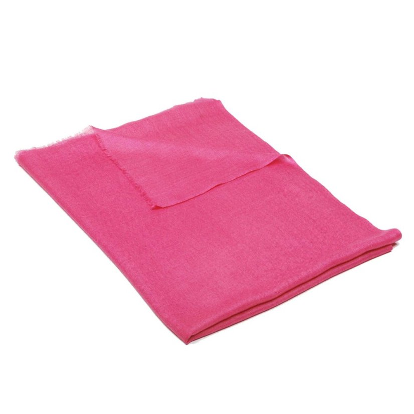 Kašmírská vlněná pašmína Self tmavě růžová