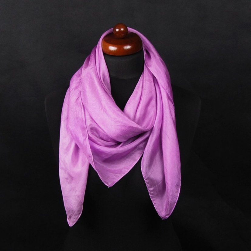 Hedvábný šátek jednobarevný fialový