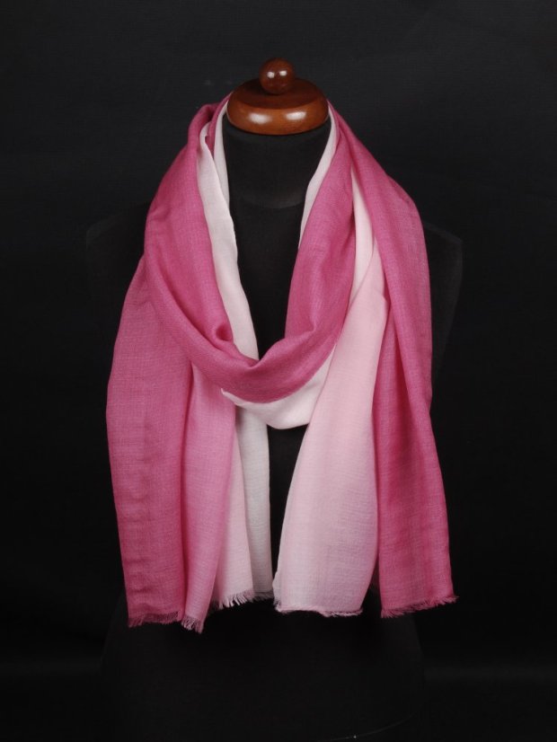 Prstienková pašmína exclusive ombré ružová