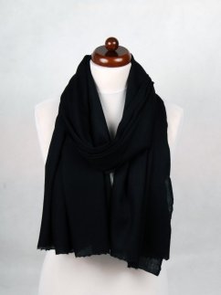 Kašmírská vlněná pašmína Self černá