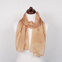 Hedvábná šála jednobarevná béžová
