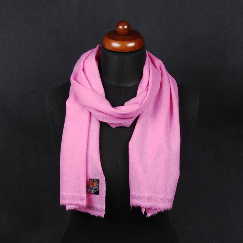 100% Kaschmir-Schal schmal rosa