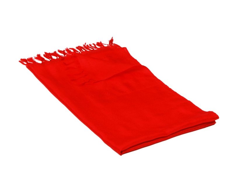 Hodvábny šál z Váránasí červený