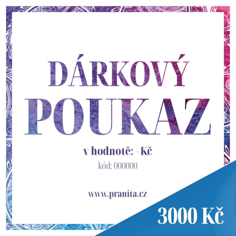 Dárkový poukaz v hodnotě 3000 Kč