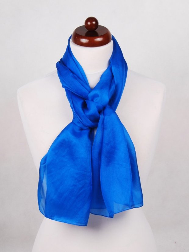 Seidenschal einfarbig königsblau